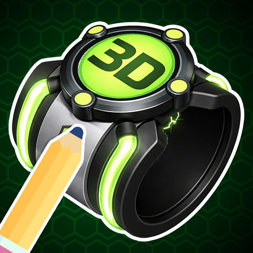 Omni-Lab 3D app icon: a custom Omnitrix watch